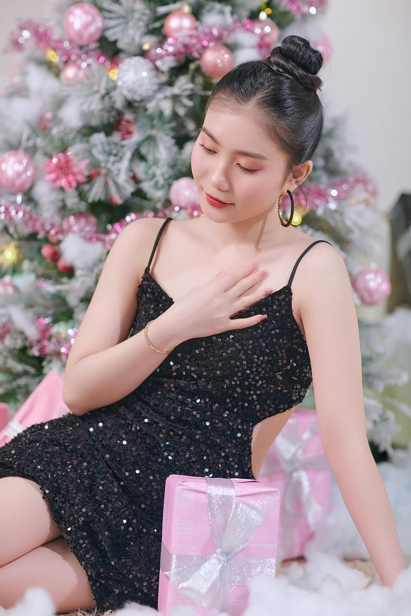 Woman practicing self-care